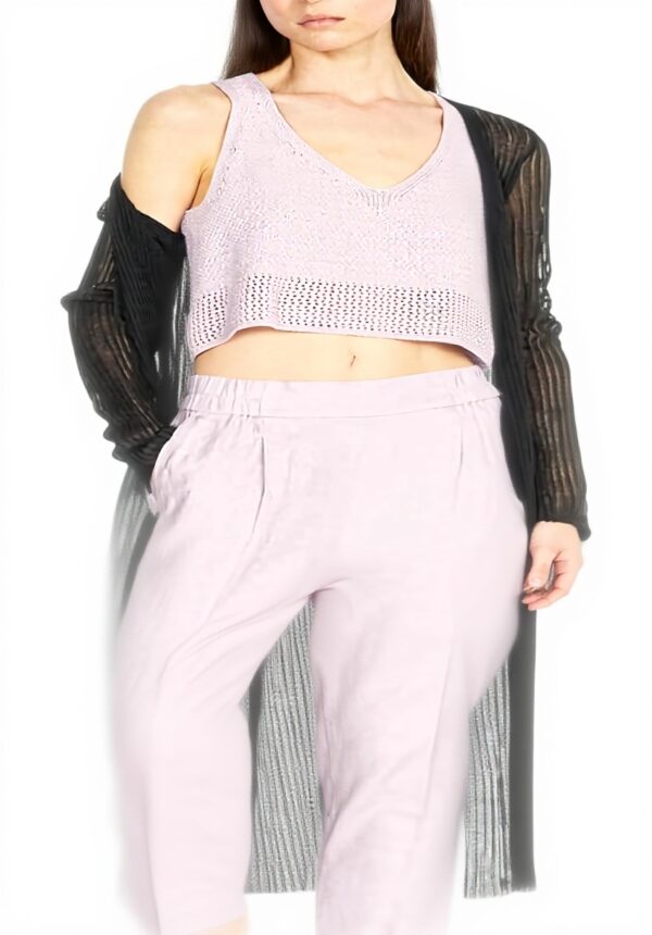 SISLEY Pantaloni Donna 484qlf00s Lilla Elastico Tasc