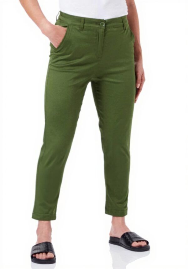 Pantaloni Donna Sisley Verde 4ED4LF00R Cotone Elastan