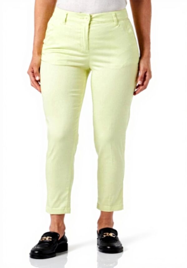 Sisley Pantaloni Donna Sigaretta Giallo Aqua Moda