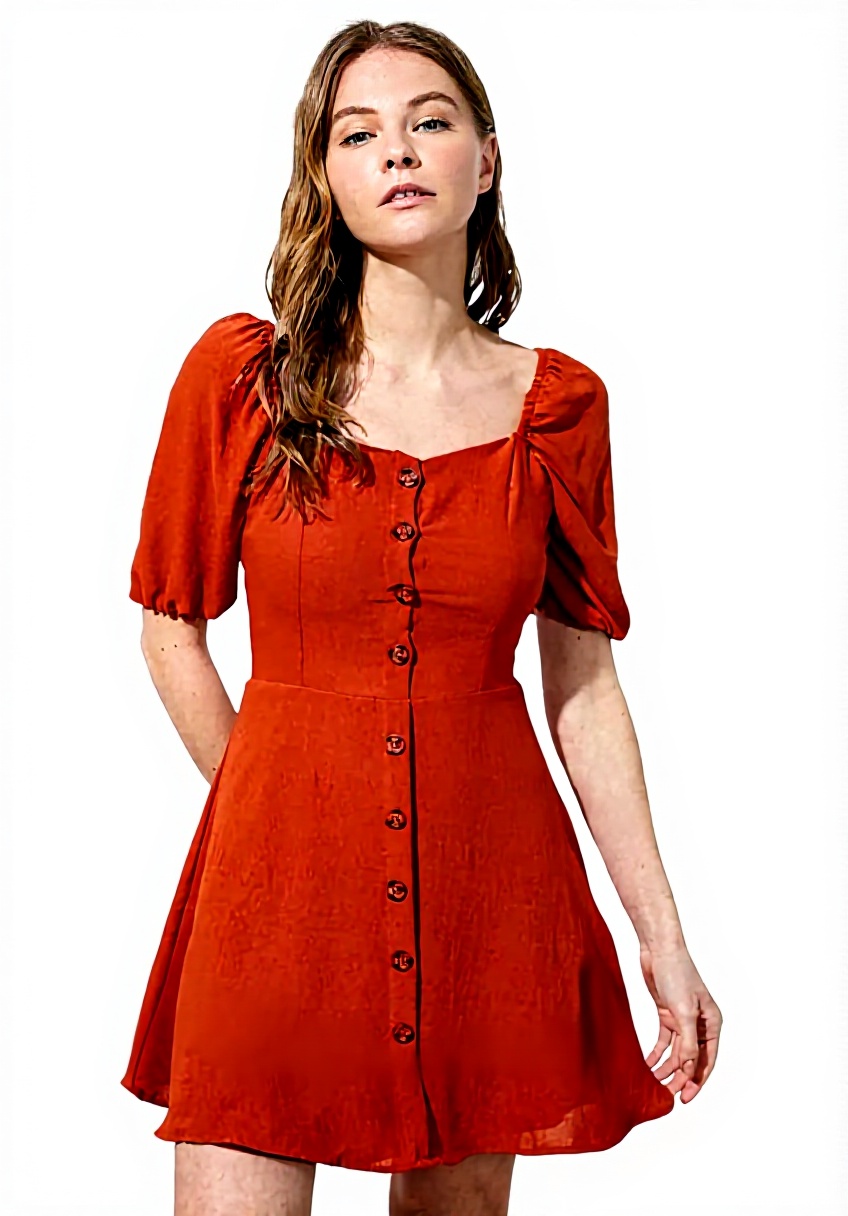 Donna che indossa l'abito mini Trendyol in contesto casual