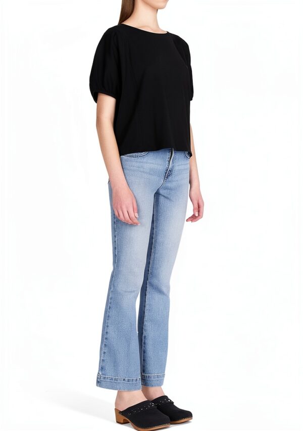 T-shirt donna Benetton 100% cotone nera taglia XS-2