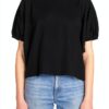 T-shirt donna Benetton 100% cotone nera taglia XS-1