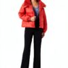 Giacca Benetton Donna Nylon Morbida Taglia 38 Rosso-1