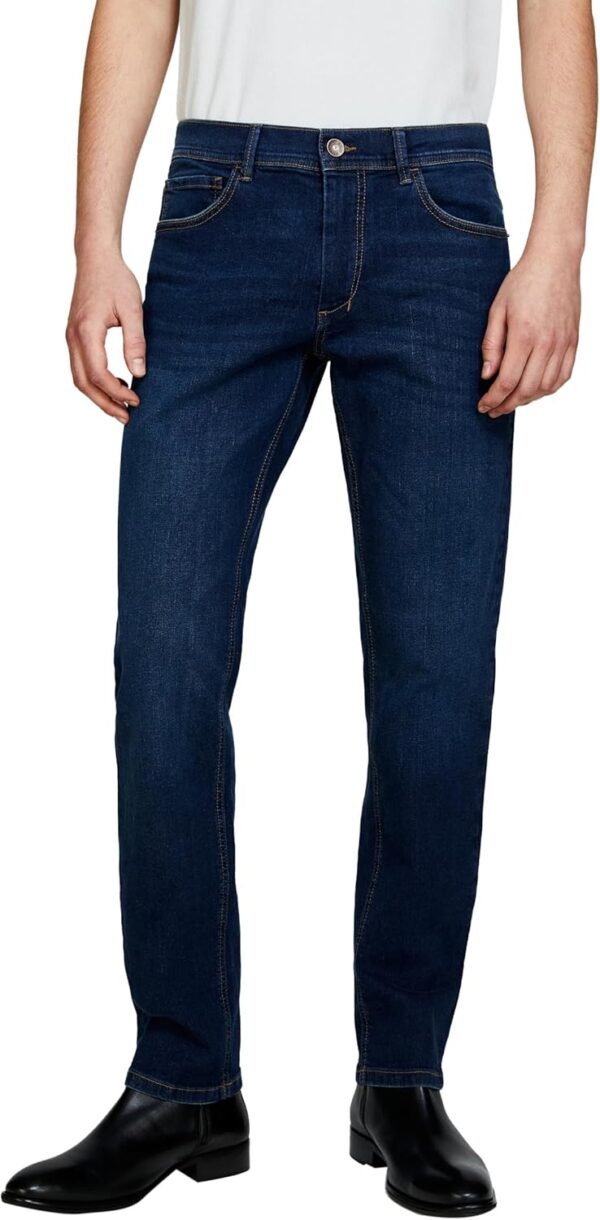 Pantaloni Benetton Uomo Cotone Elastan Denim Blu-1