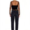 Jeans Benetton Donna 100% Cotone Taglia 34 Nero Denim-3