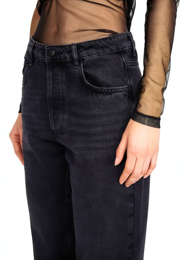 Jeans Benetton Donna 100% Cotone Taglia 34 Nero Denim-4
