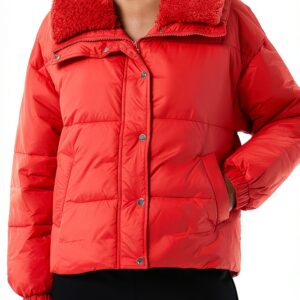Giacca Benetton Donna Nylon Morbida Taglia 38 Rosso-0