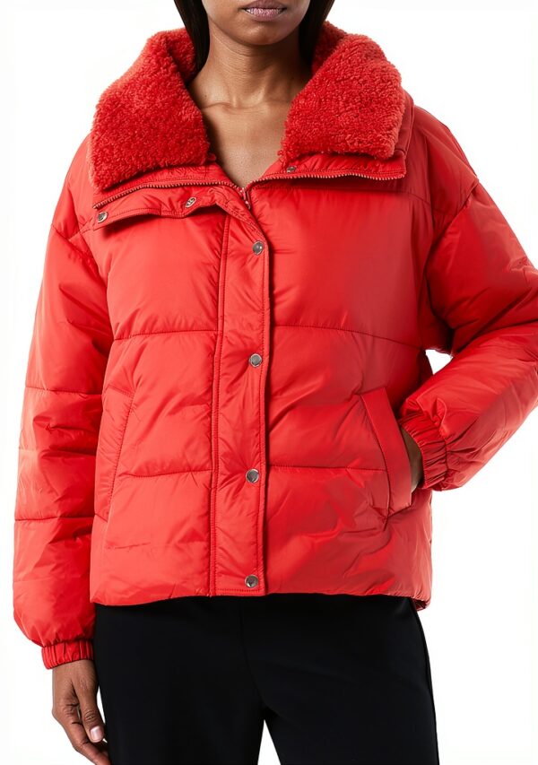Giacca Benetton Donna Nylon Morbida Taglia 38 Rosso-0