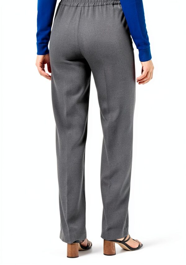 Pantaloni Benetton Donna Grigio Melange Poliestere Viscosa-2