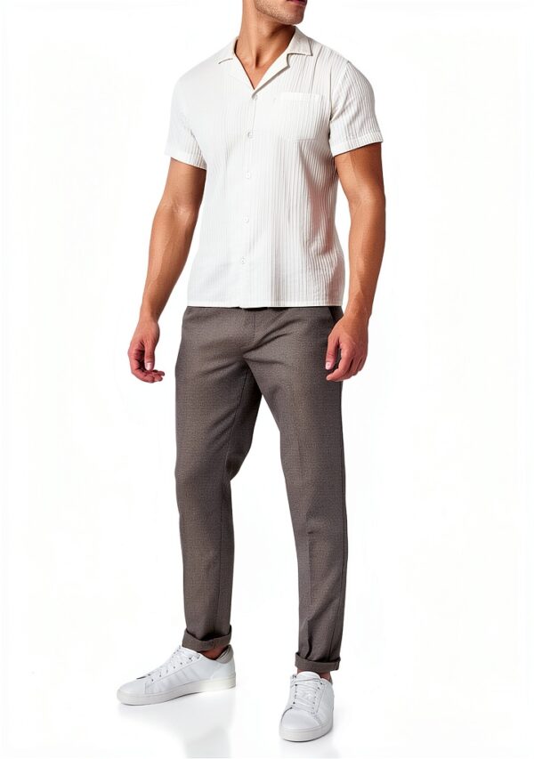 Pantaloni Uomo Benetton Poliestere Viscosa Taglia 42-1