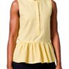 Maglietta senza maniche Benetton donna cotone lino-0