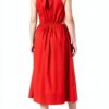 Vestito Donna Benetton 100 Cotone Rosso Modello 4JOZLV00U-3