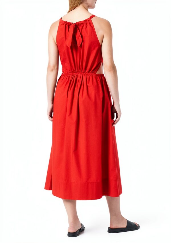 Vestito Donna Benetton 100 Cotone Rosso Modello 4JOZLV00U-3