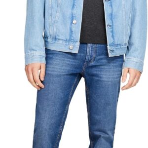 Pantaloni Benetton Uomo Cotone Elastan Blu Denim-0