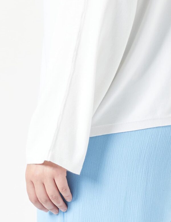 Maglione Benetton Donna Viscosa Poliestere Largo Bianco-3