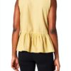 Maglietta senza maniche Benetton donna cotone lino-3
