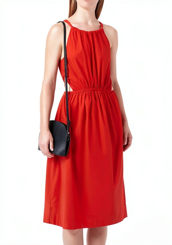 Vestito Donna Benetton 100 Cotone Rosso Modello 4JOZLV00U-1