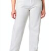 Pantaloni Donna Benetton 100% Cotone Bianco Neve-0