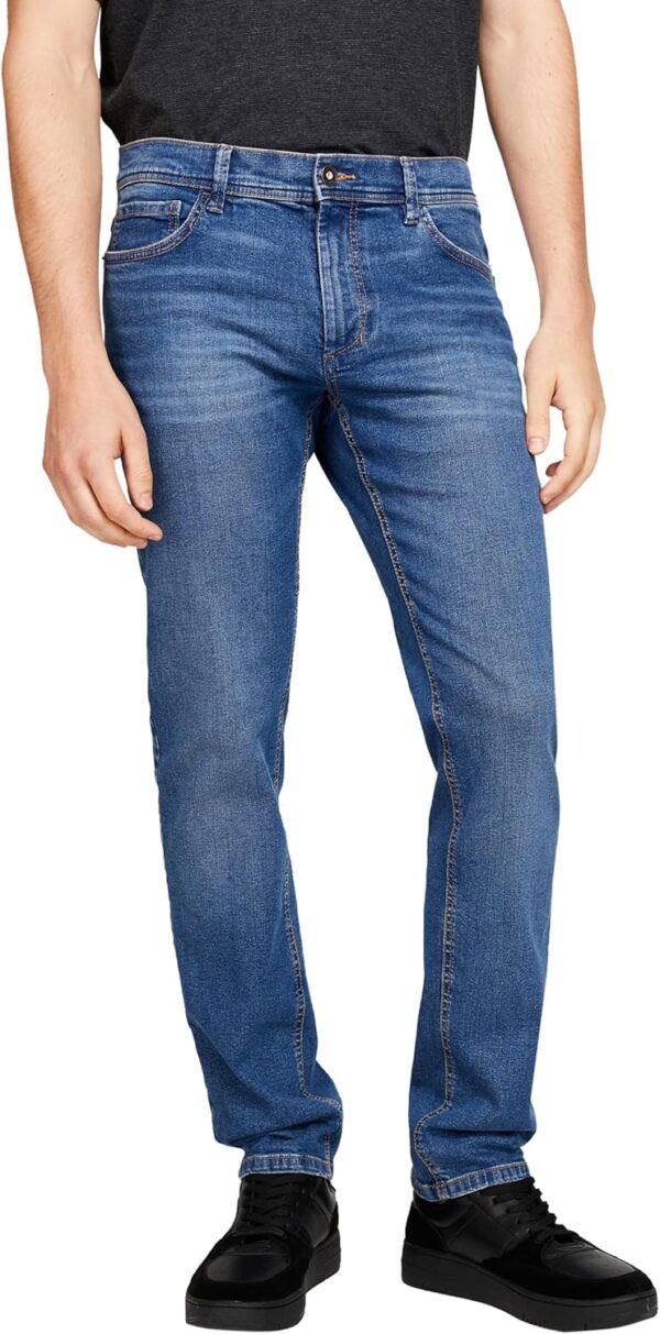 Pantaloni Benetton Uomo Cotone Elastan Blu Denim-1
