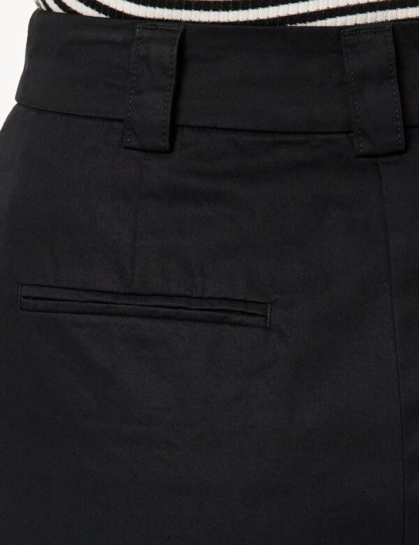 Pantaloni Benetton Donna 100% Cotone Colore Nero-3