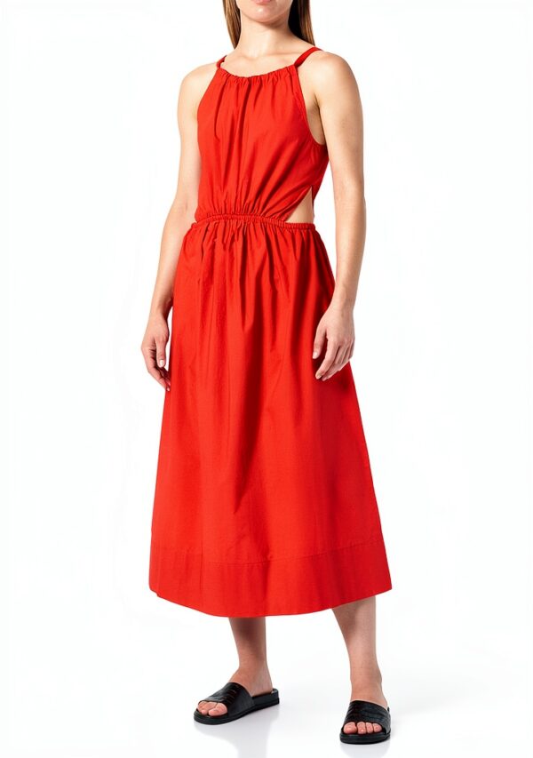 Vestito Donna Benetton 100 Cotone Rosso Modello 4JOZLV00U-0