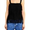 Benetton Top Donna Poliestere Nero Taglie S M L-1