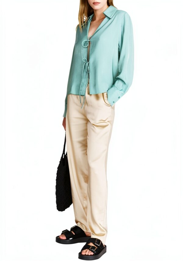 SISLEY Pantaloni Donna Poliestere Beige Modello 4G55LF037
