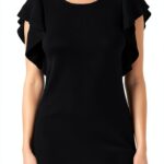Dress Benetton Donna Nero XS Abito Elegante Casual-0
