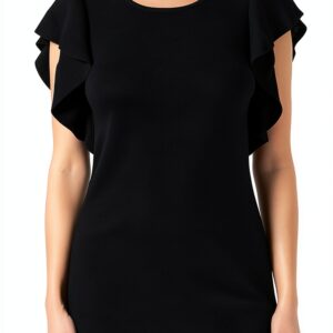 Dress Benetton Donna Nero XS Abito Elegante Casual-0