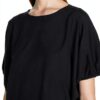 T-shirt donna Benetton 100% cotone nera taglia XS-4