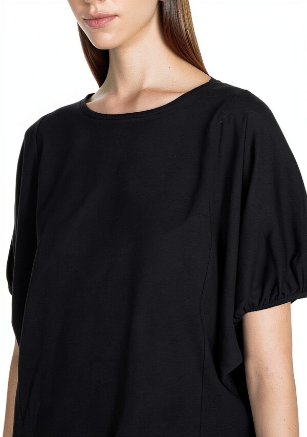 T-shirt donna Benetton 100% cotone nera taglia XS-4
