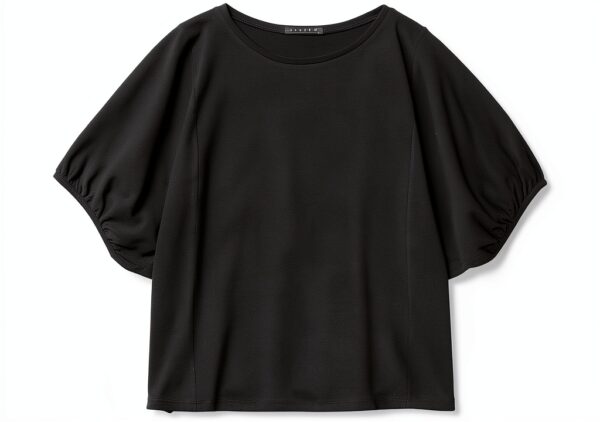 T-shirt donna Benetton 100% cotone nera taglia XS-5