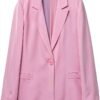 Benetton Giacche Donna Soft Pink 42 44 Moda Primavera-0