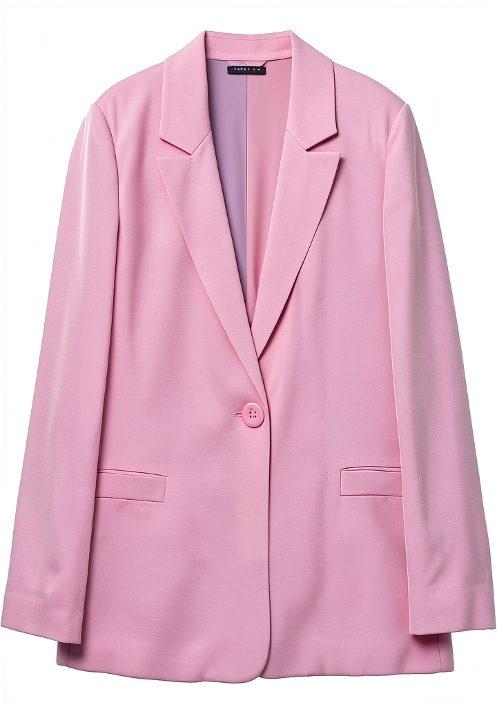 'Giacca Benetton donna Soft Pink indossata in un parco primaverile'