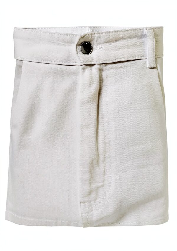 Pantaloni Donna Benetton 100% Cotone Bianco Neve-3