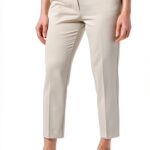 Benetton Pantaloni Donna Pieghe Gamba Tasche Francesi-0