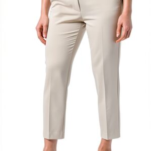 Benetton Pantaloni Donna Pieghe Gamba Tasche Francesi-0
