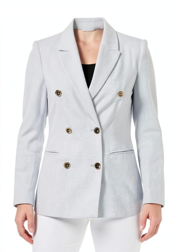Sisley Giacca Donna Cotone Lino Manica Lunga Taglia 46