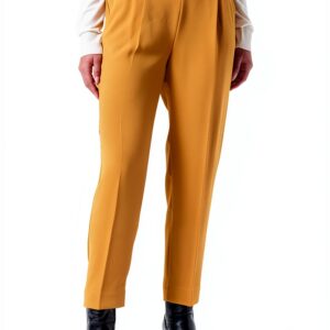 Pantaloni Benetton Donna Poliestere Colore Senape Taglia 40-0