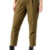 Pantaloni Benetton Donna Lyocell Cotone Verde Militare-0