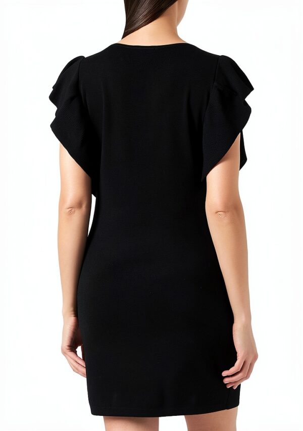 Dress Benetton Donna Nero XS Abito Elegante Casual-3