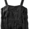 Benetton Top Donna Poliestere Nero Taglie S M L-5