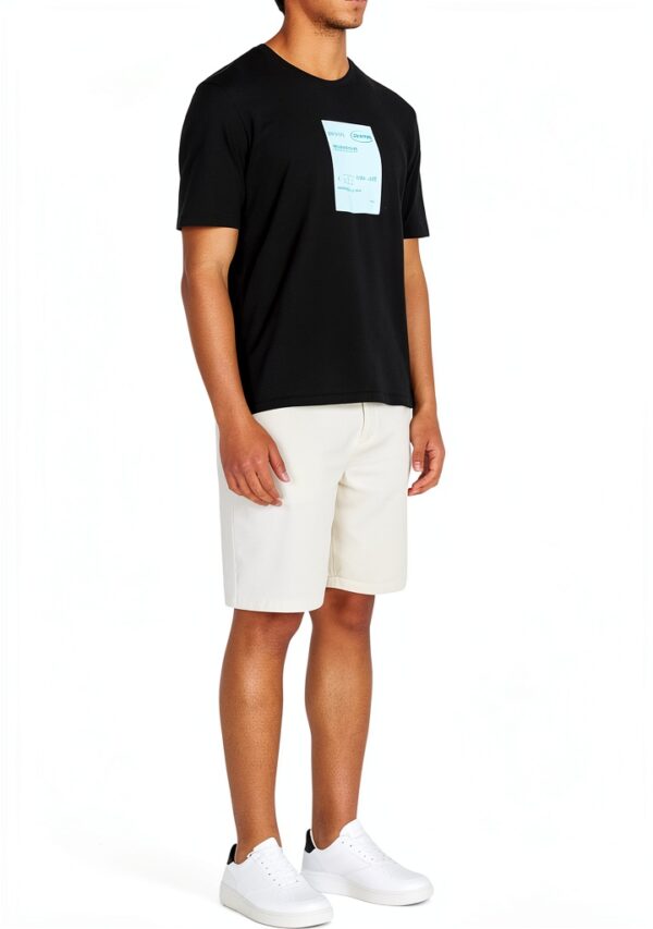 T-shirt Uomo Benetton 100% Cotone Grigio Scuro XL-2