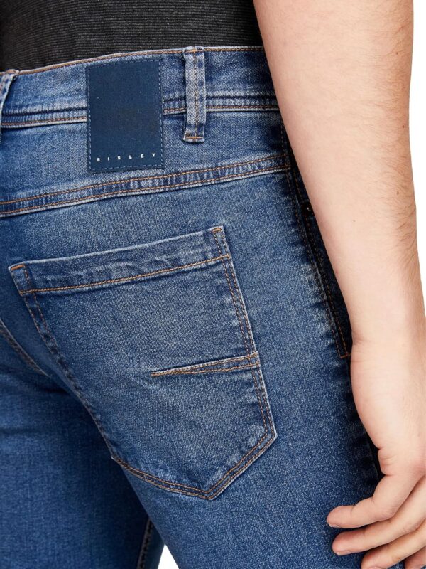 Pantaloni Benetton Uomo Cotone Elastan Blu Denim-4