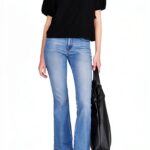T-shirt donna Benetton 100% cotone nera taglia XS-0