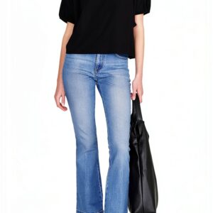 T-shirt donna Benetton 100% cotone nera taglia XS-0