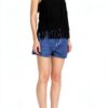 Benetton Top Donna Poliestere Nero Taglie S M L-2