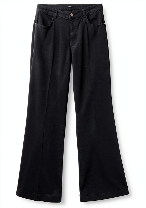 SISLEY Pantaloni Donna cotone lyocell taglia 31 nero