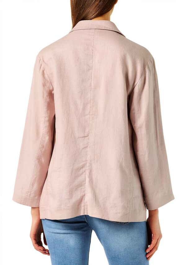 Giacca Benetton Donna Lino Antique Pink Taglia 42-3