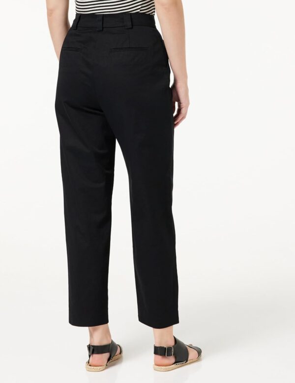 Pantaloni Benetton Donna 100% Cotone Colore Nero-2